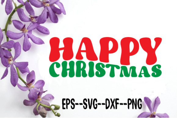HAPPY CHRISTMAS Retro Wavy Svg Review